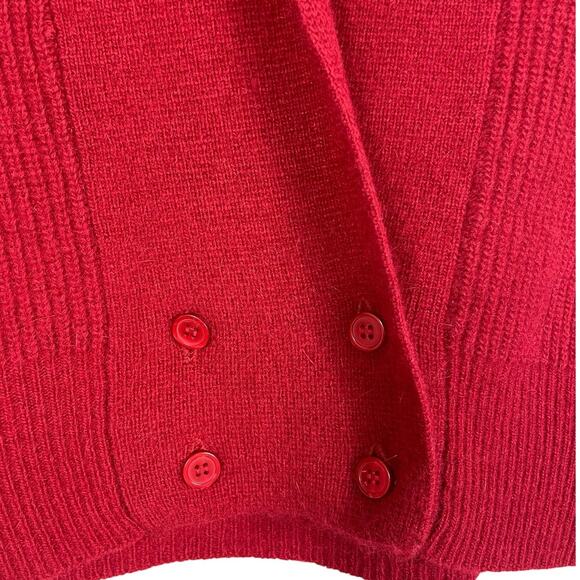 JH Collectibles Vintage Angora Lambswool Sweater Vest Red Retro Chic Red Small - Picture 9 of 13
